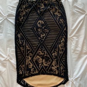 Material Girl Black High-Low Pencil Skirt